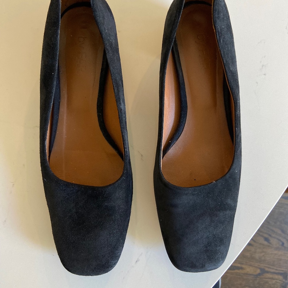By Far Romy black suede pump favorite of Alicia Vikander, $443 size 36